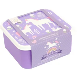 Best A Little Lovely Company Charlie Lunch & Snack Box unicorn dreams