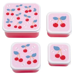 Sale A Little Lovely Company Charlie Lunch & Snack Box cherries