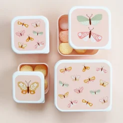 Sale A Little Lovely Company Charlie Lunch & Snack Box butterflies