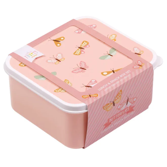 Sale A Little Lovely Company Charlie Lunch & Snack Box butterflies