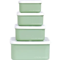Hot A Little Lovely Company Charlie Lunch & Snack Box forest friends - sage
