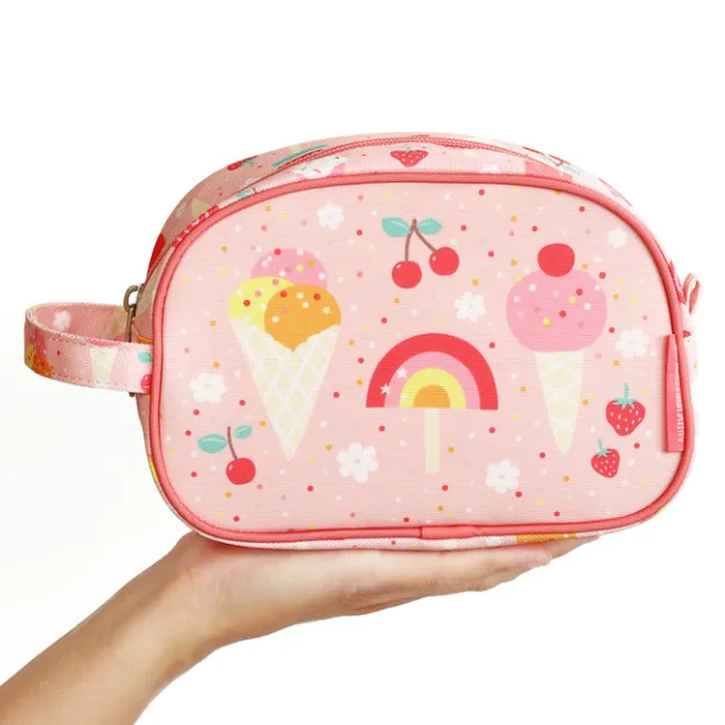 New A Little Lovely Company Jules Toiletry Bag ice-cream