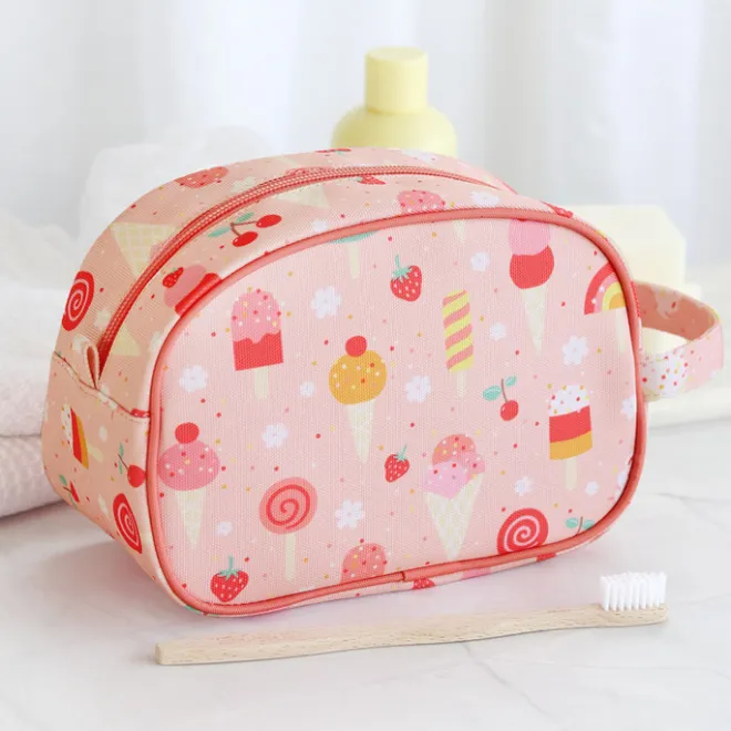 New A Little Lovely Company Jules Toiletry Bag ice-cream