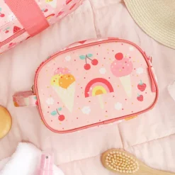 New A Little Lovely Company Jules Toiletry Bag ice-cream