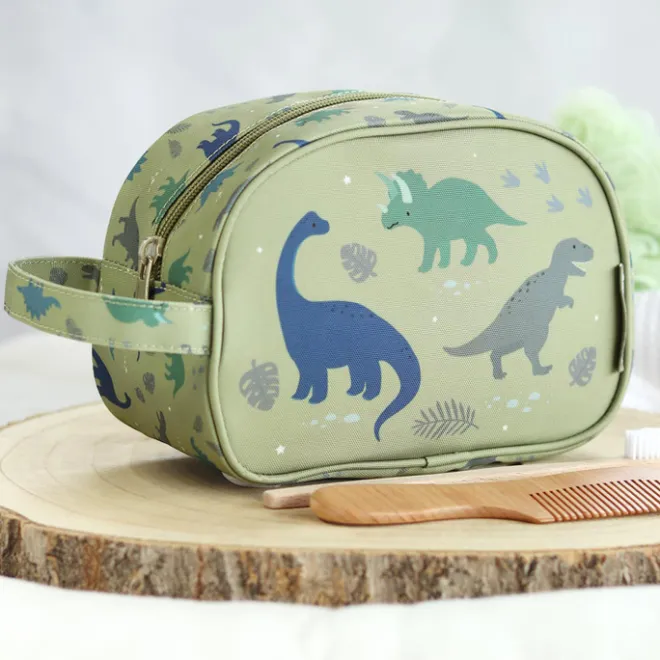A Little Lovely Company Jules Toiletry Bag dinosaurs