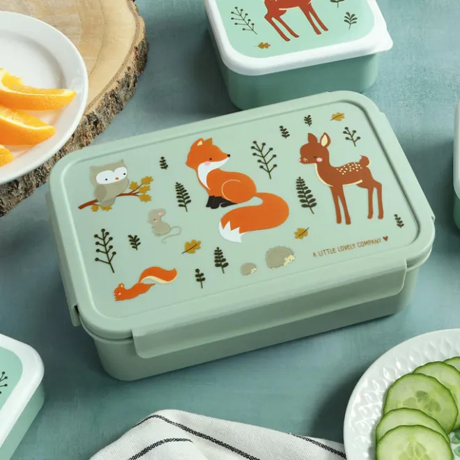 A Little Lovely Company Robin Bento Lunchbox forest friends