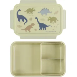 New A Little Lovely Company Robin Bento Lunchbox dinosaurs