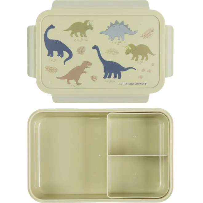 New A Little Lovely Company Robin Bento Lunchbox dinosaurs
