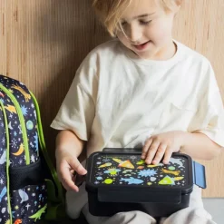 New A Little Lovely Company Robin Bento Lunchbox galaxy