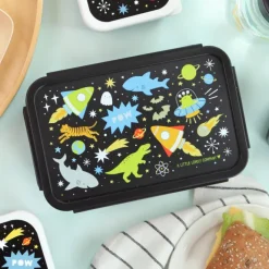 New A Little Lovely Company Robin Bento Lunchbox galaxy
