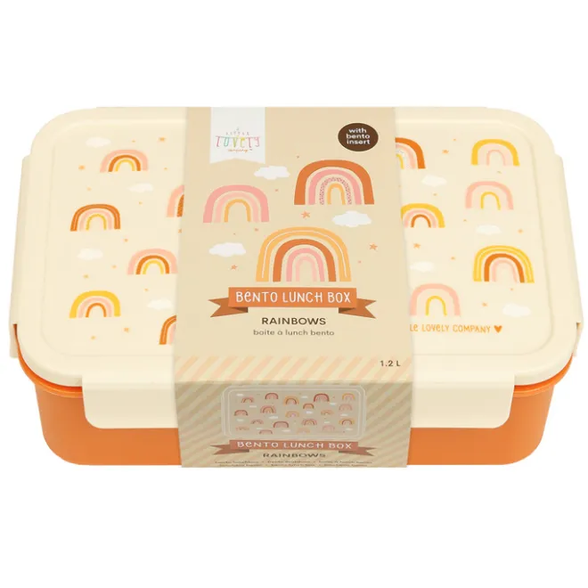 Online A Little Lovely Company Robin Bento Lunchbox rainbows