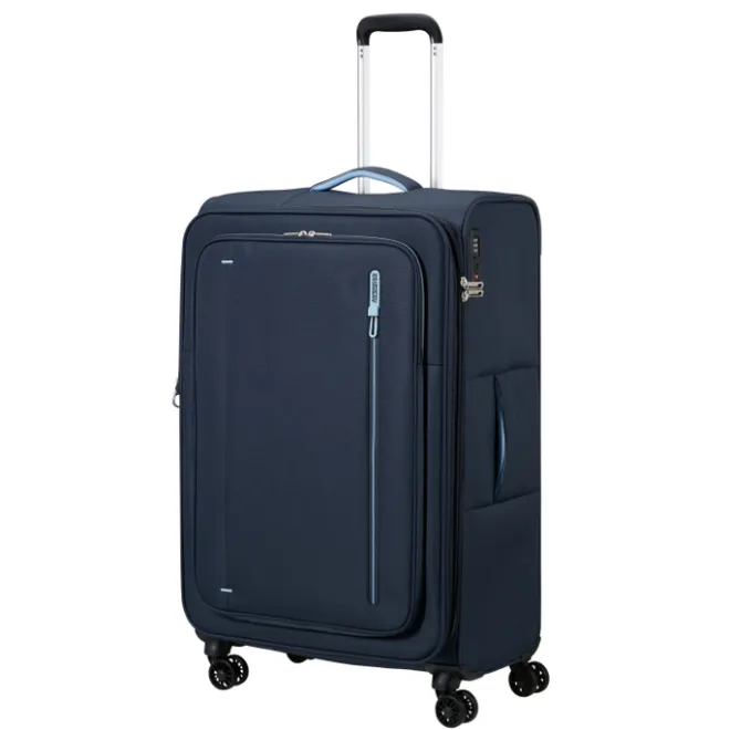 Sale American Tourister Cloudrider Spinner L Expandable TSA sky navy