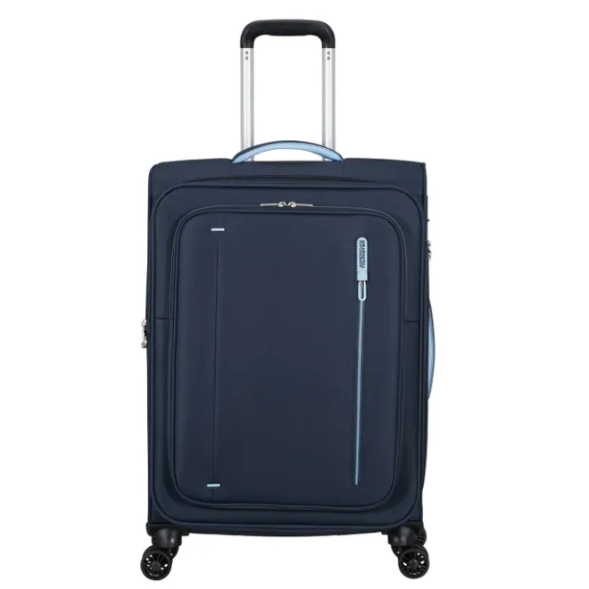 New American Tourister Cloudrider Spinner M Expandable TSA sky navy
