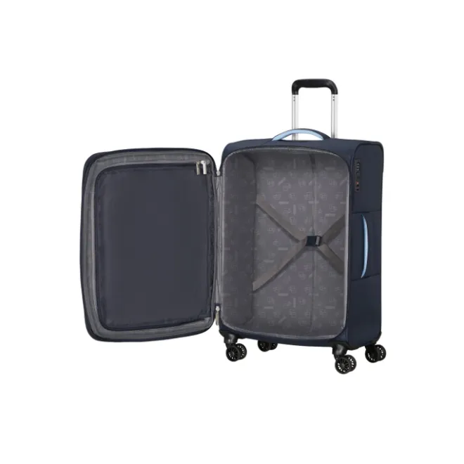 New American Tourister Cloudrider Spinner M Expandable TSA sky navy