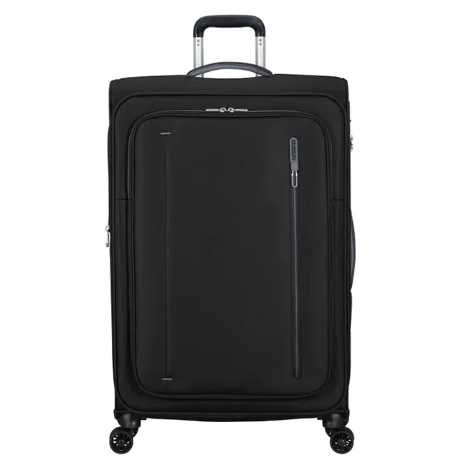 Best American Tourister Cloudrider Spinner L Expandable TSA jet black