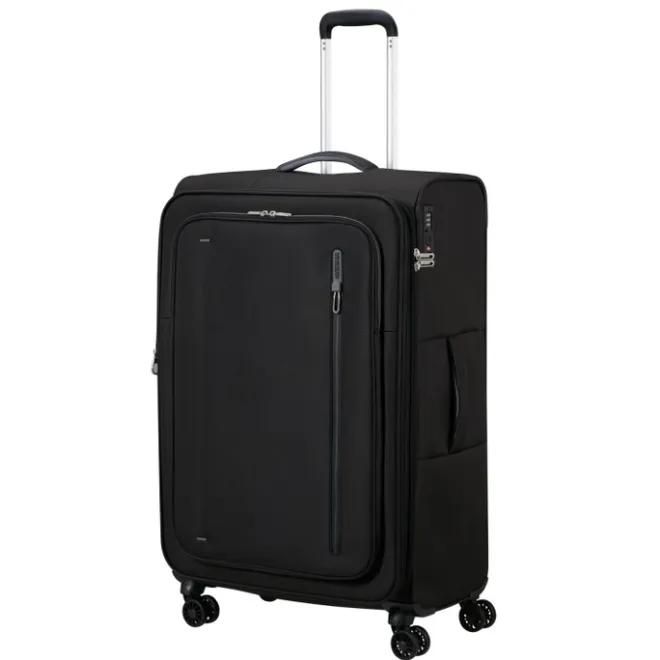 Best American Tourister Cloudrider Spinner L Expandable TSA jet black