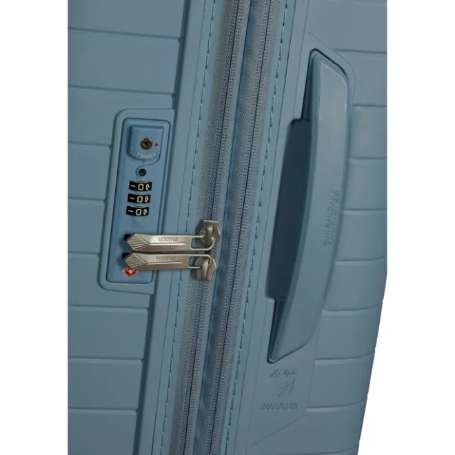 Clearance American Tourister FastForward Spinner 55/20 TSA Exp steel blue
