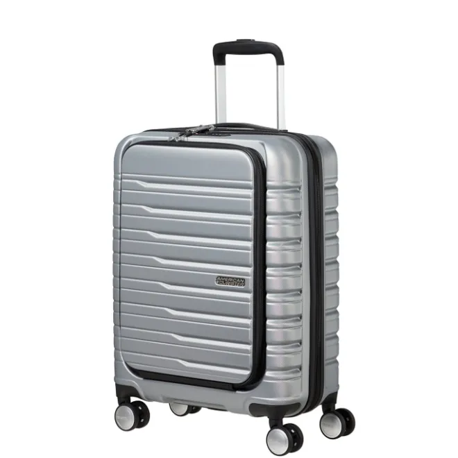 Discount American Tourister Flashline Spin. 55/20 Frontloader Cabin Trolley sky silver