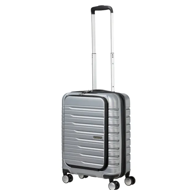 Discount American Tourister Flashline Spin. 55/20 Frontloader Cabin Trolley sky silver
