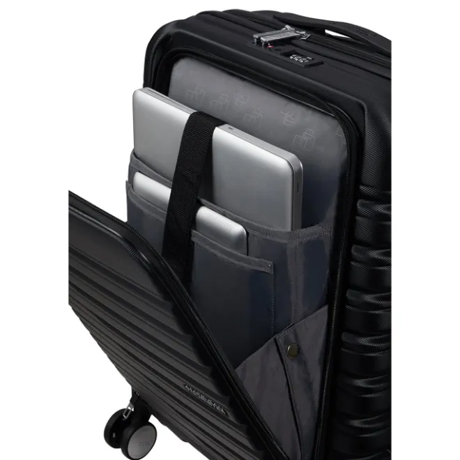 Discount American Tourister Flashline Spin. 55/20 Frontloader Cabin Trolley shadow black