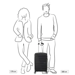 Outlet American Tourister Flashline Spin. 55/25 Cabin Trolley sky silver