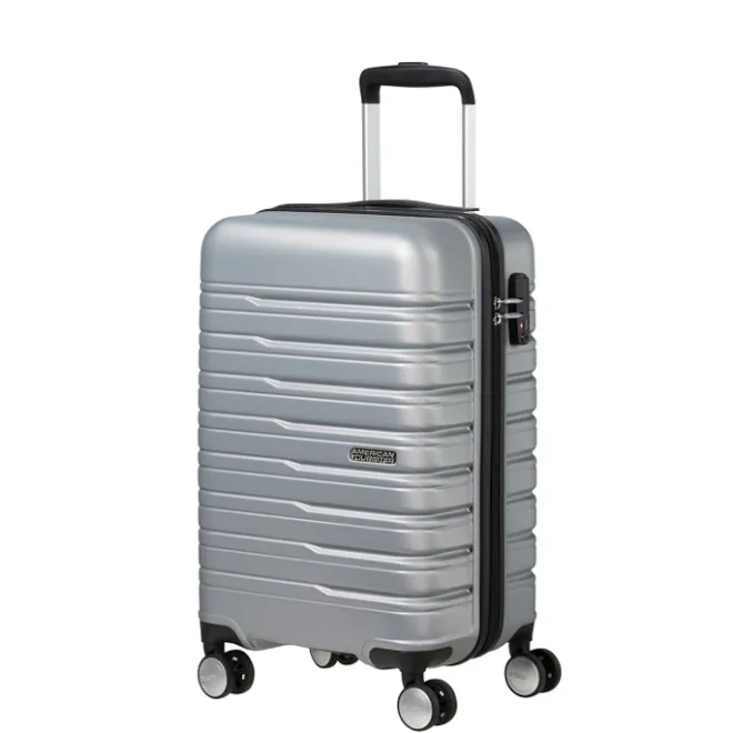 Outlet American Tourister Flashline Spin. 55/25 Cabin Trolley sky silver