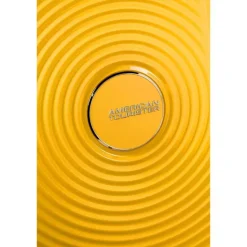 Best American Tourister Soundbox Spinner 77 Expandable golden yellow