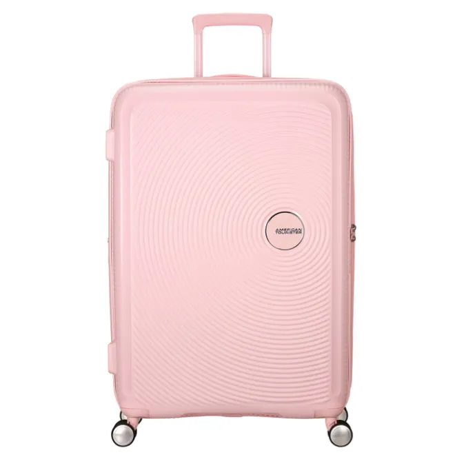 Clearance American Tourister Soundbox Spinner 77/28 TSA Expandable pastel pink