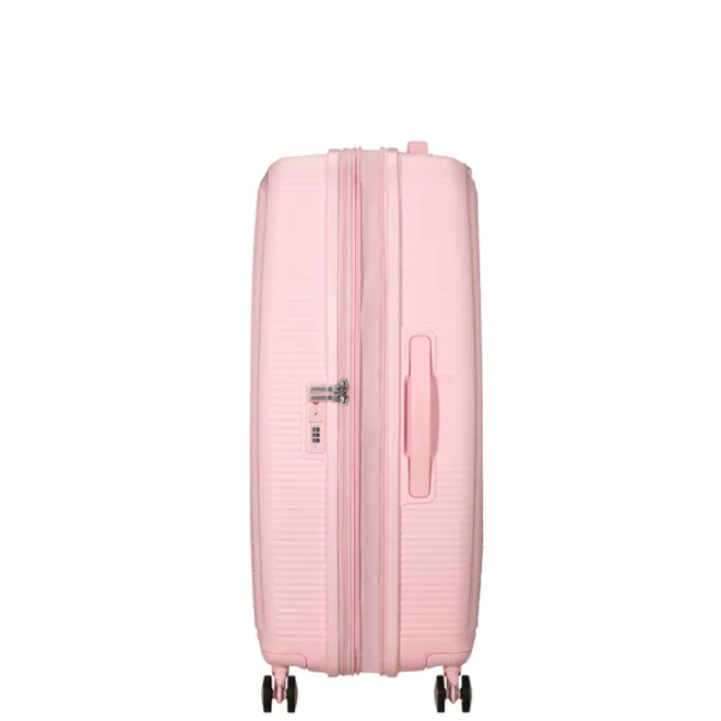 Clearance American Tourister Soundbox Spinner 77/28 TSA Expandable pastel pink