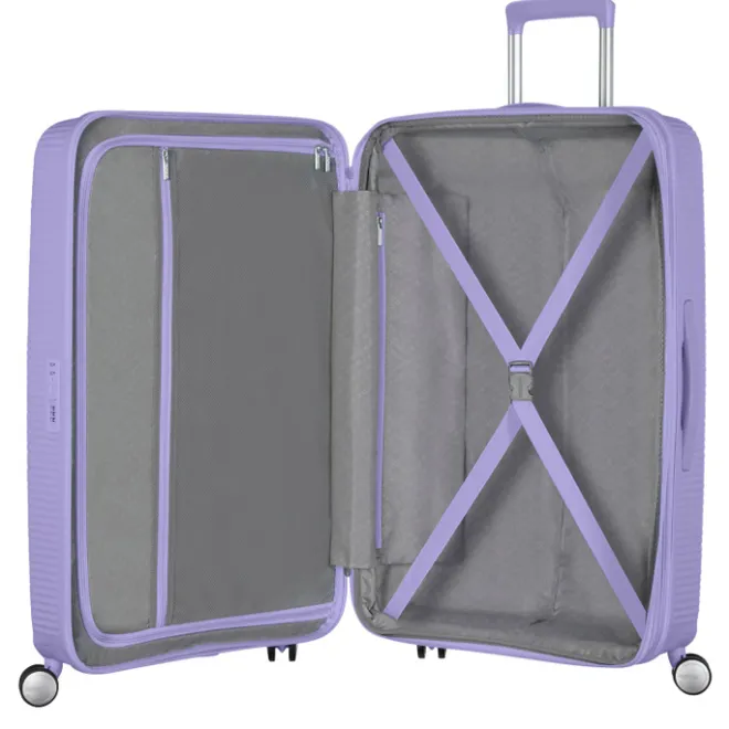 Best American Tourister Soundbox Spinner 67 Expandable lavender