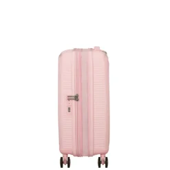 Clearance American Tourister Soundbox Spinner 55/20 TSA Expandable pastel pink