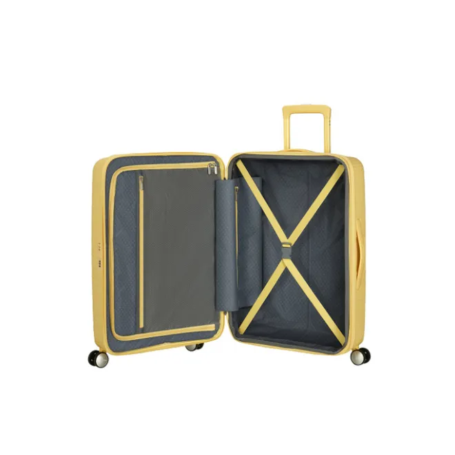 Outlet American Tourister Soundbox Spinner 67/24 TSA Expandable pastel yellow