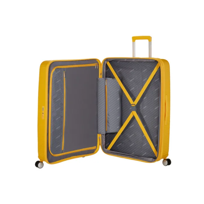 Online American Tourister Soundbox Spinner 80/30 TSA Expandable golden yellow