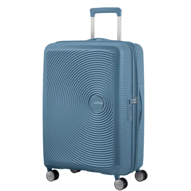 American Tourister Soundbox Spinner 77 Expandable stone blue