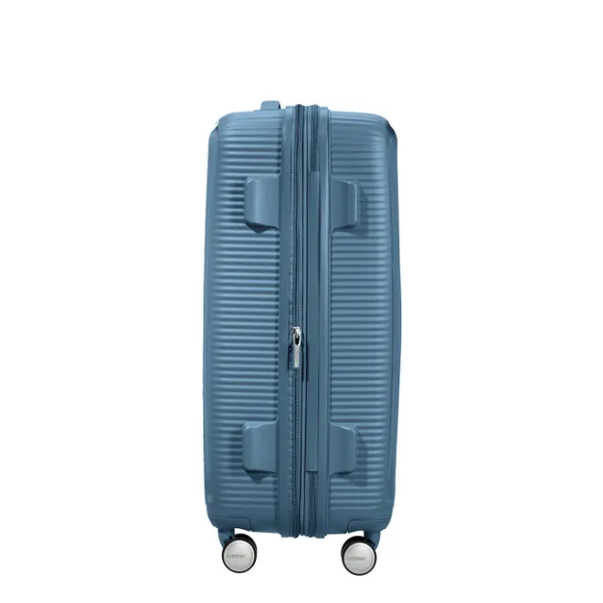 American Tourister Soundbox Spinner 77 Expandable stone blue