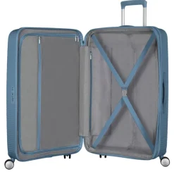 American Tourister Soundbox Spinner 77 Expandable stone blue