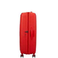 New American Tourister Soundbox Spinner 77/28 TSA Expandable neon orange