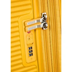 American Tourister Soundbox Spinner 55 Expandable golden yellow