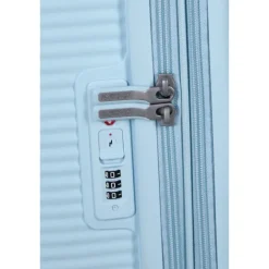 Outlet American Tourister Soundbox Spinner 67/24 TSA Expandable pastel blue