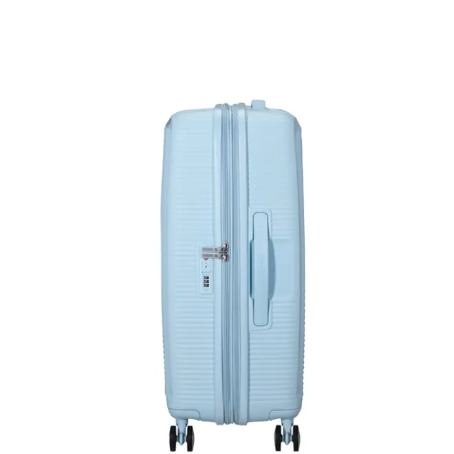 Outlet American Tourister Soundbox Spinner 67/24 TSA Expandable pastel blue