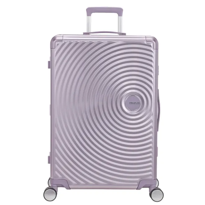 Hot American Tourister Soundbox Aluminium Spinner 77 cm Expandable stormy lilac