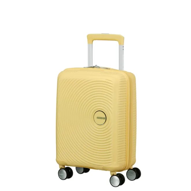 New American Tourister Soundbox Mini Spinner 47/16 pastel yellow