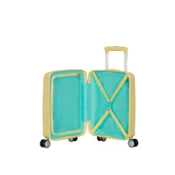 New American Tourister Soundbox Mini Spinner 47/16 pastel yellow