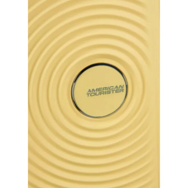 New American Tourister Soundbox Mini Spinner 47/16 pastel yellow
