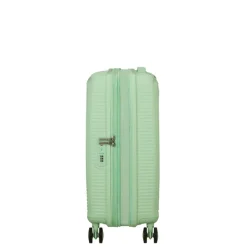 Clearance American Tourister Soundbox Spinner 55/20 TSA Expandable pastel green