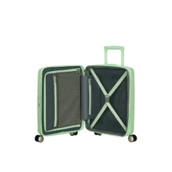Clearance American Tourister Soundbox Spinner 55/20 TSA Expandable pastel green