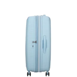 Sale American Tourister Soundbox Spinner 77/28 TSA Expandable pastel blue
