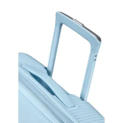 Sale American Tourister Soundbox Spinner 77/28 TSA Expandable pastel blue