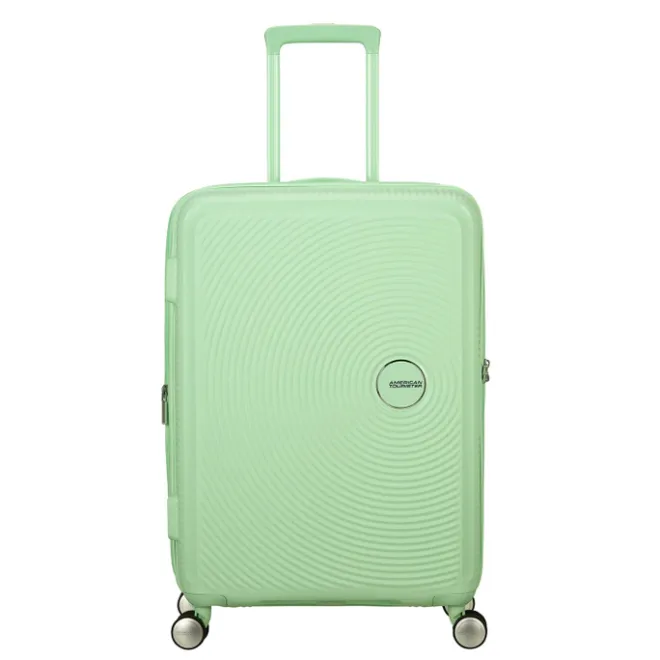 Clearance American Tourister Soundbox Spinner 67/24 TSA Expandable pastel green