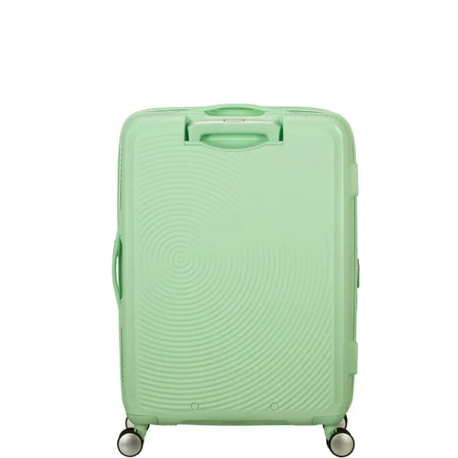 Clearance American Tourister Soundbox Spinner 67/24 TSA Expandable pastel green